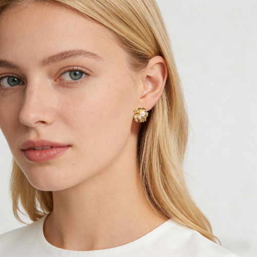 Floral Pearl Earrings