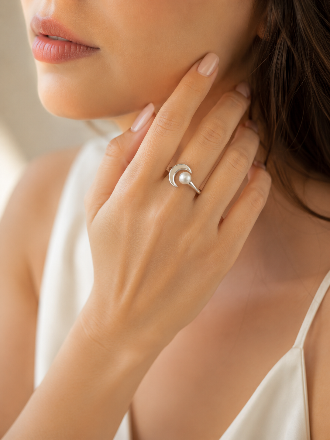 Rime Pearl Ring (silver)