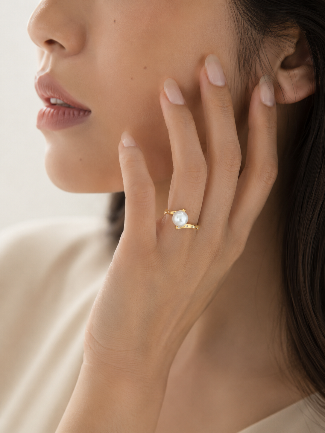 Zinnia Pearl Ring