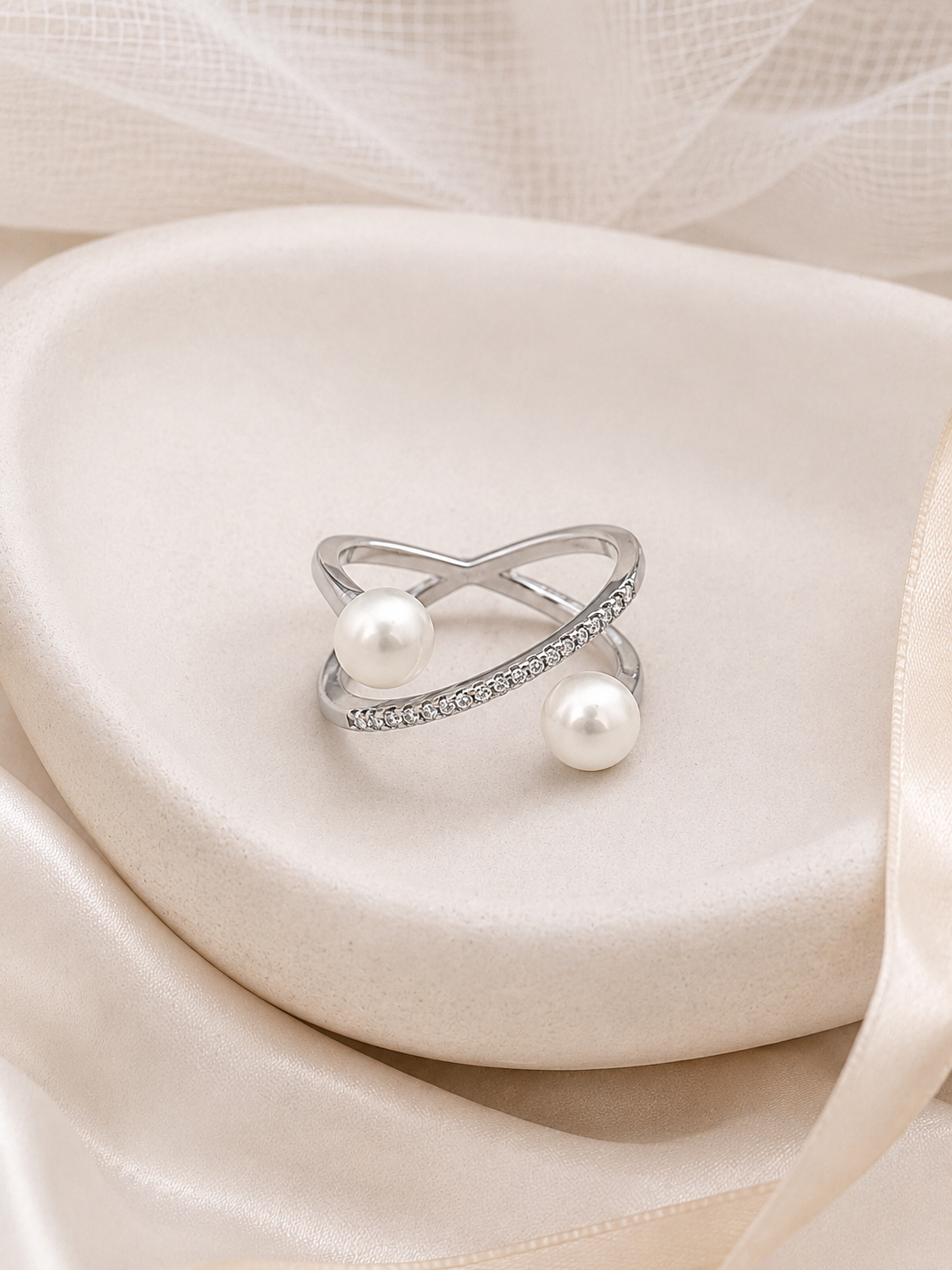 Giselle Pearl Ring (silver)