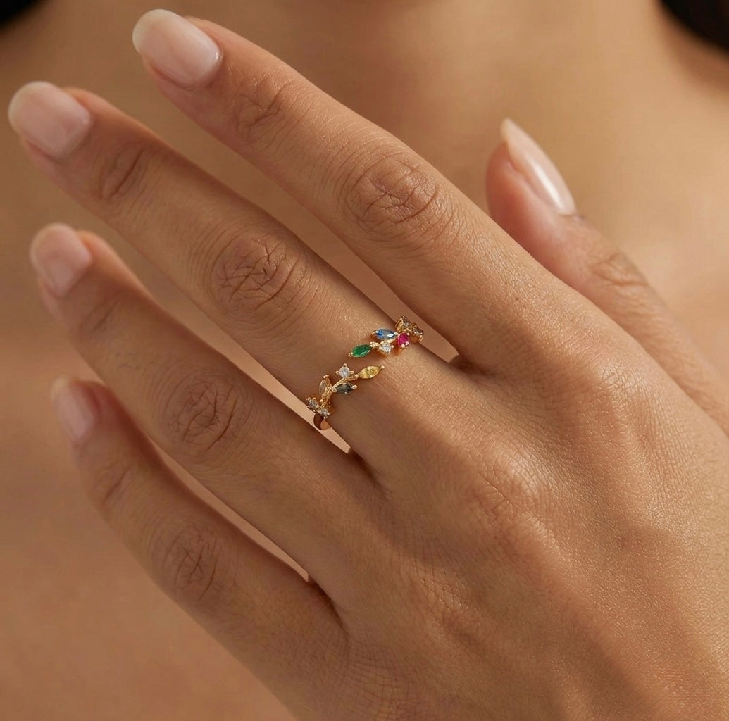 Adeline leaf ring