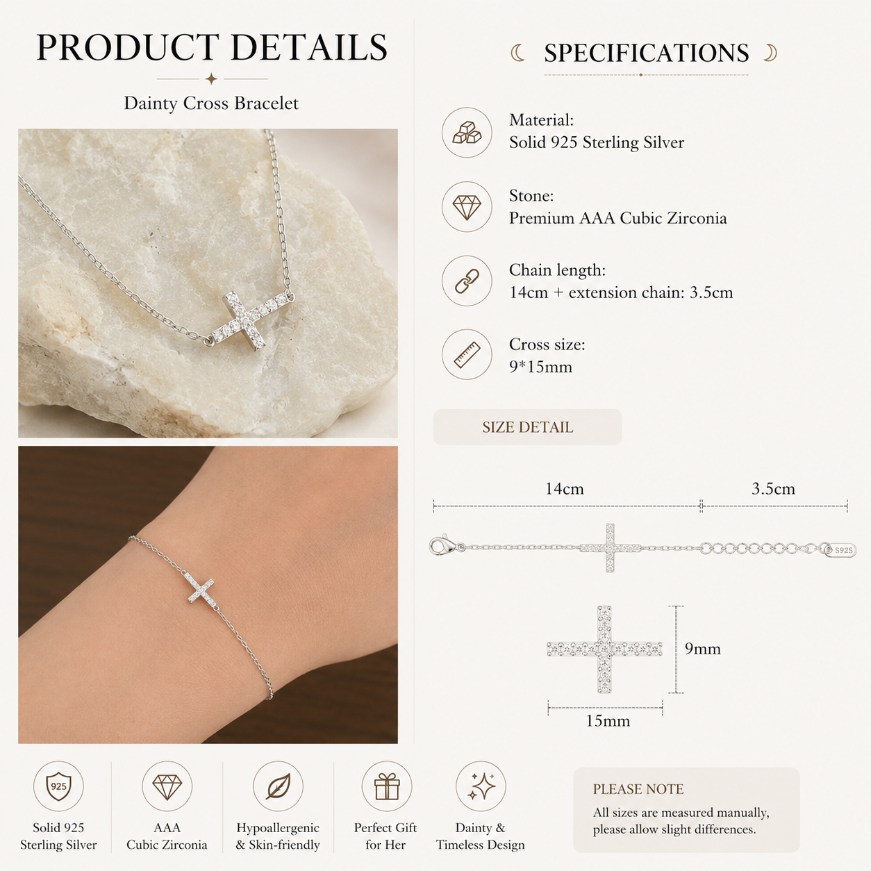 Selah Cross Bracelet