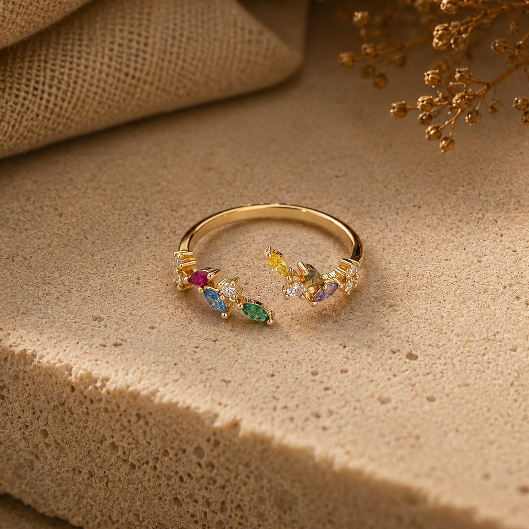 Adeline leaf ring