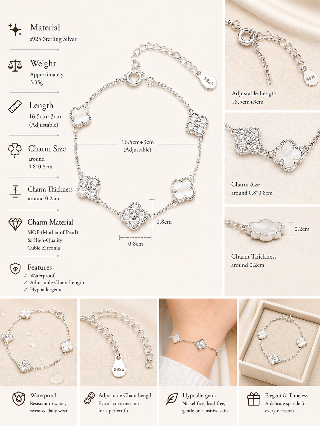 Gemma Silver Bracelet
