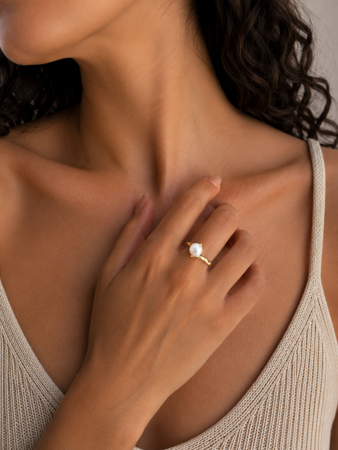 Zinnia Pearl Ring