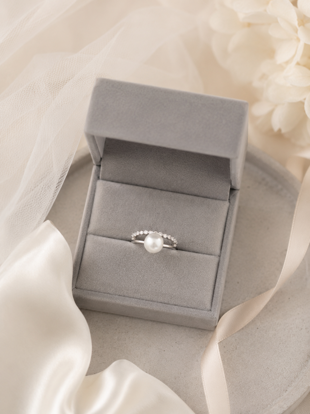Amis Pearl Ring (silver)