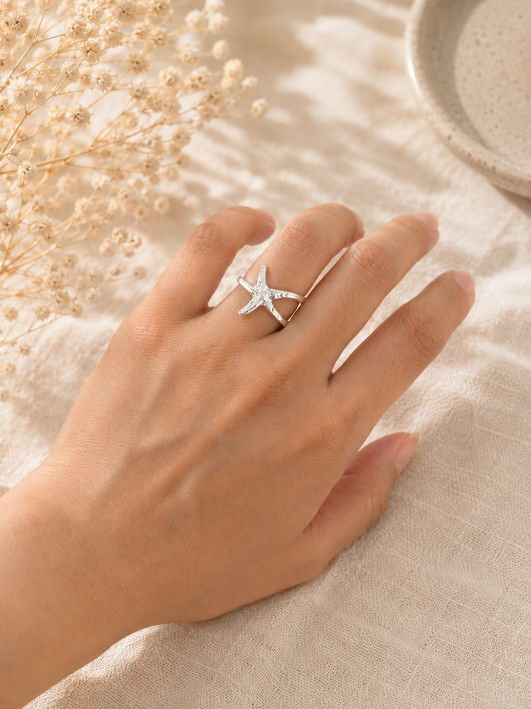 Starfish Silver Ring