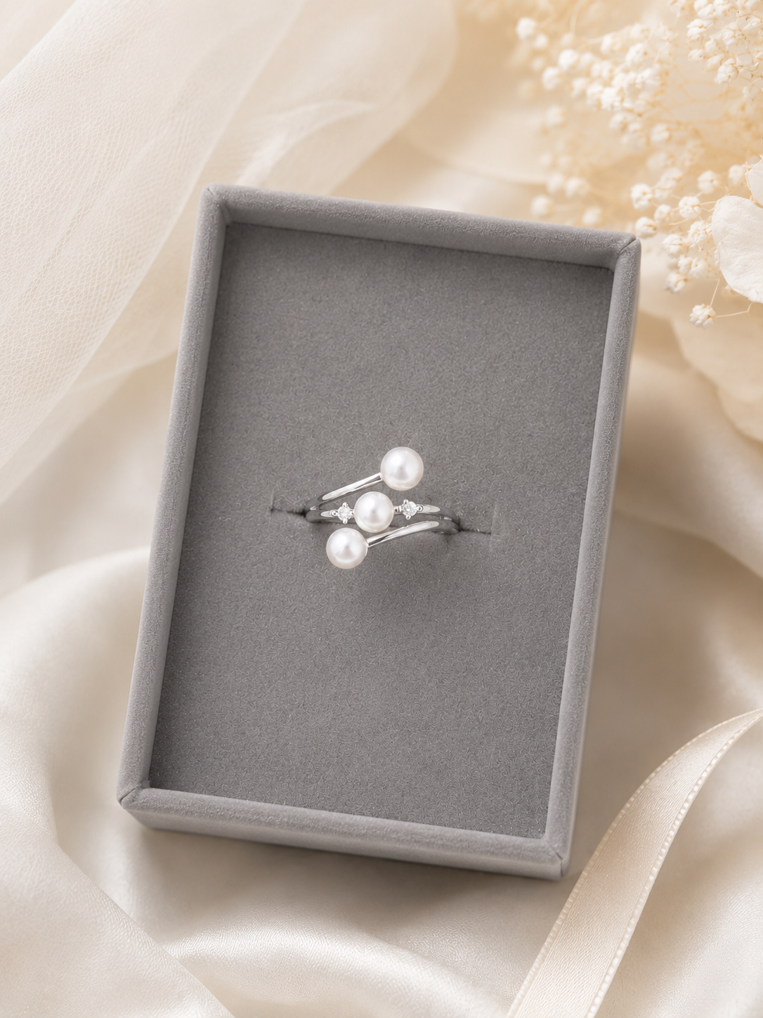 Stellar Pearl Ring (silver)