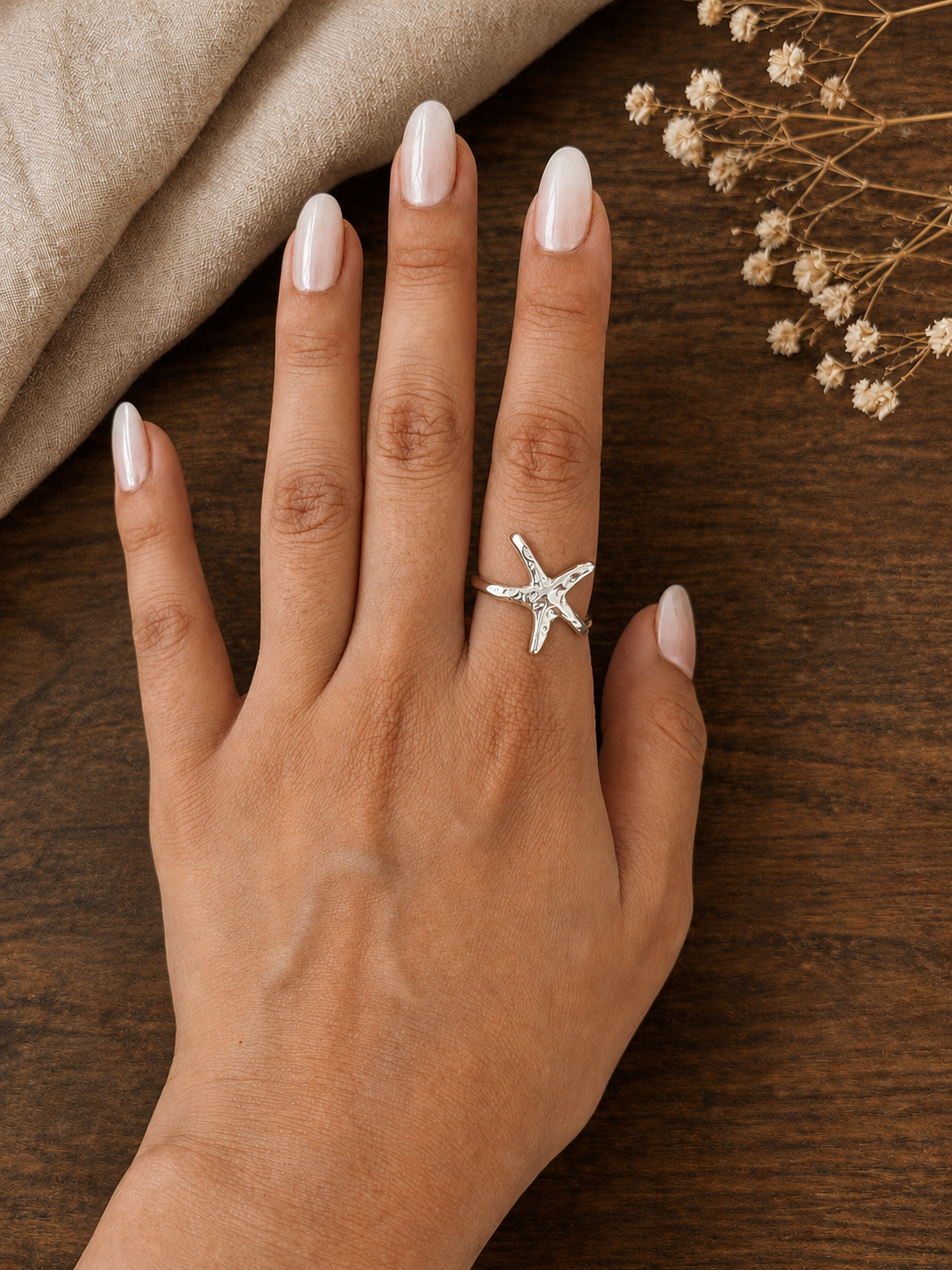 Cyan Silver Ring