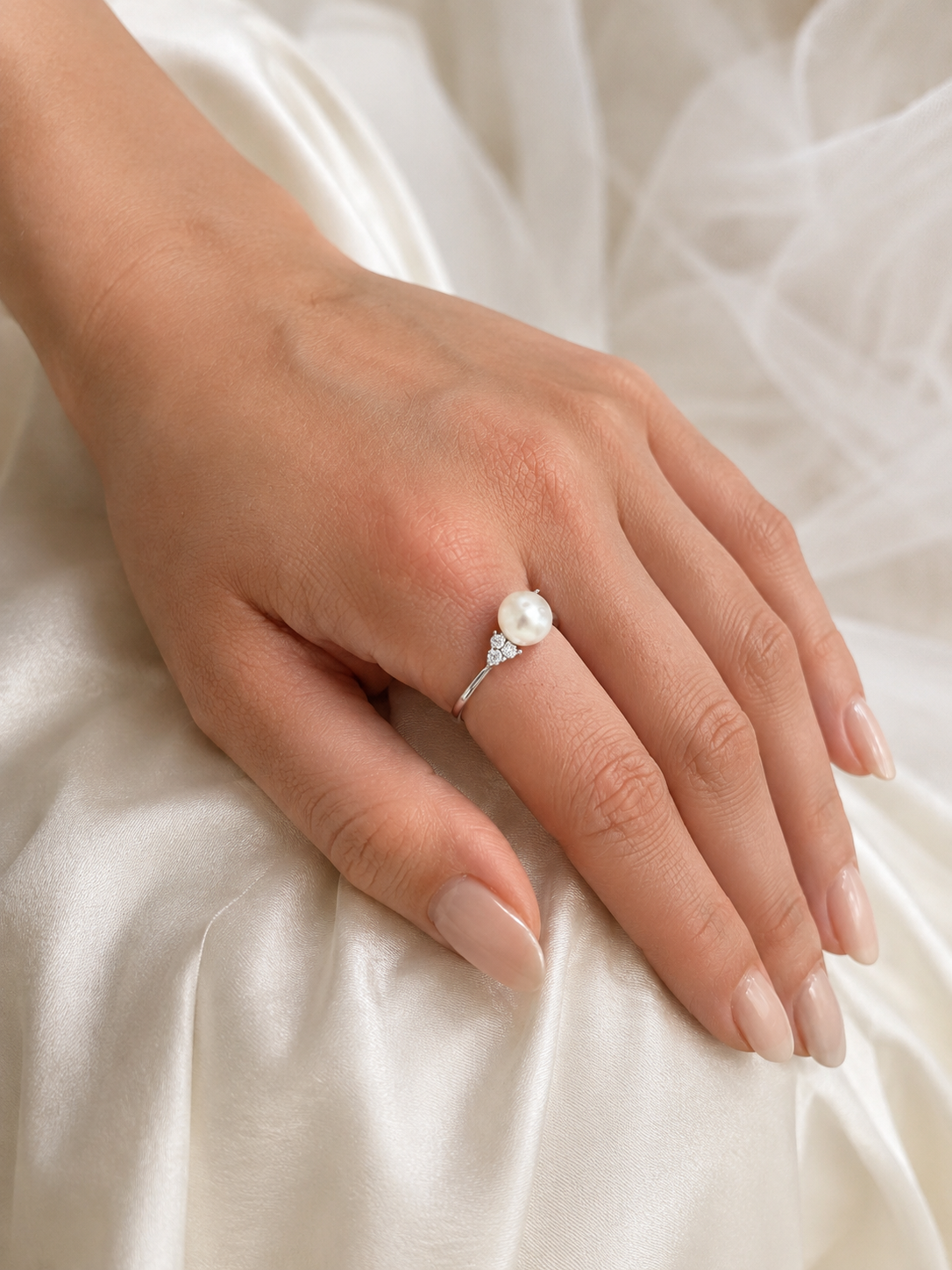Daria Pearl Ring (Silver)