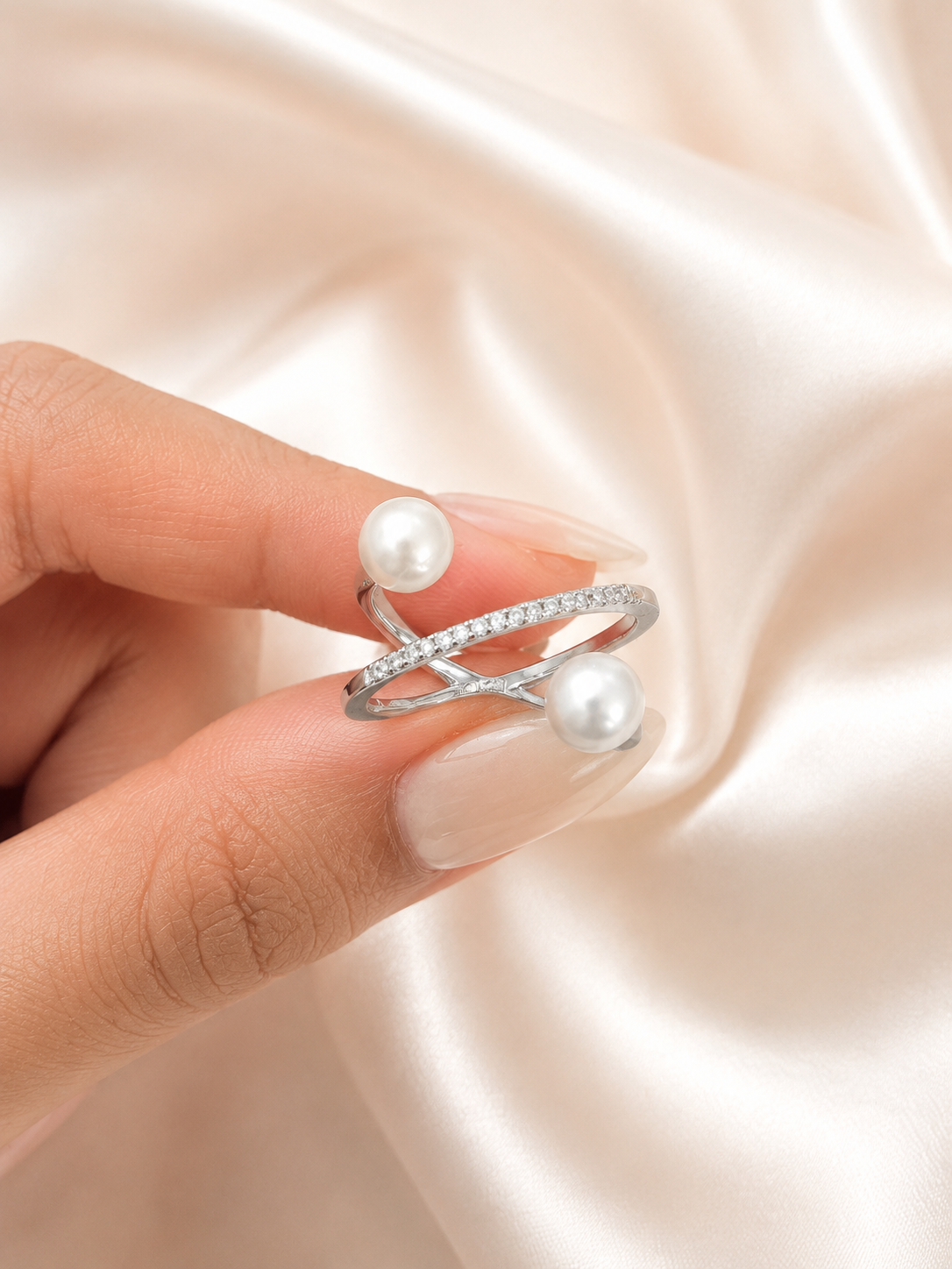 Giselle Pearl Ring (silver)