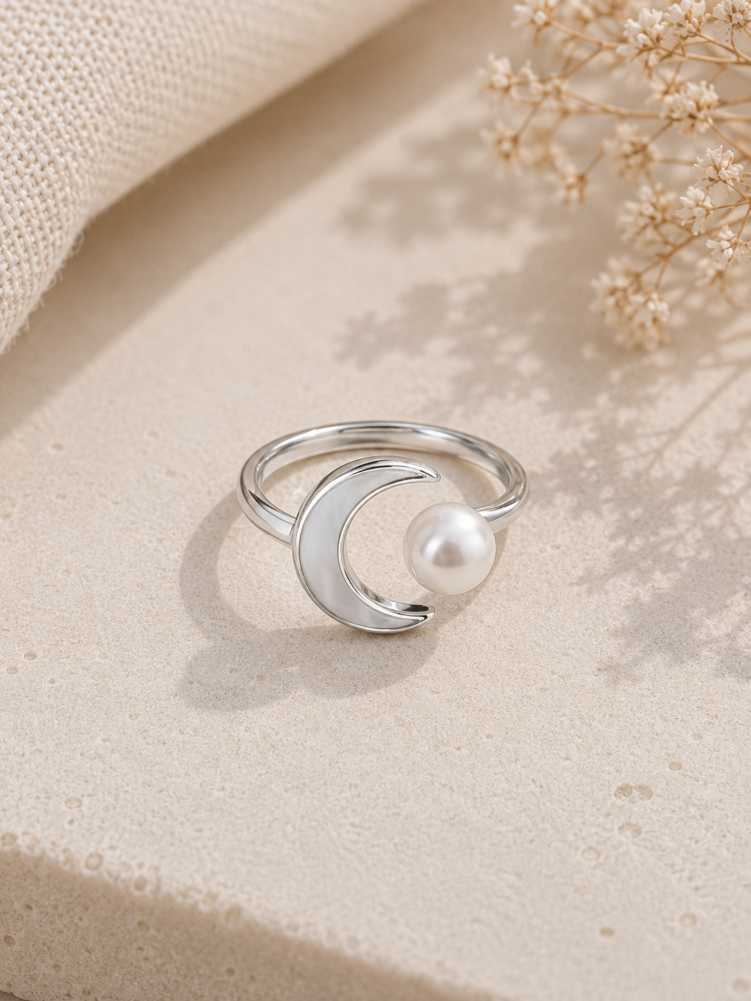 Rime Pearl Ring (silver)