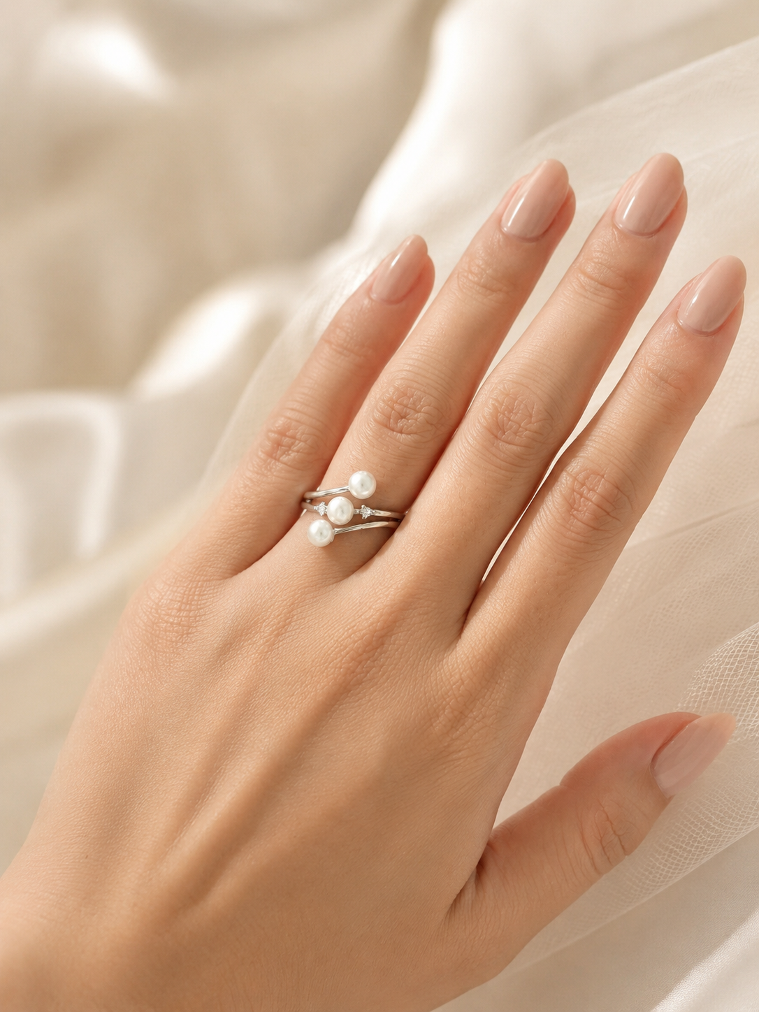 Stellar Pearl Ring (silver)