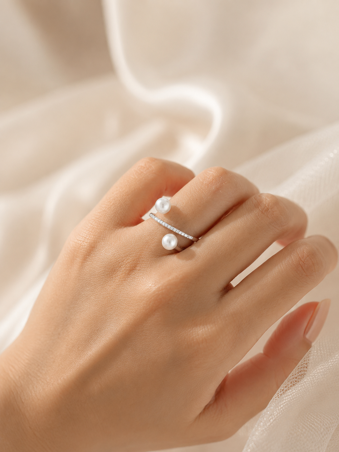 Giselle Pearl Ring (silver)