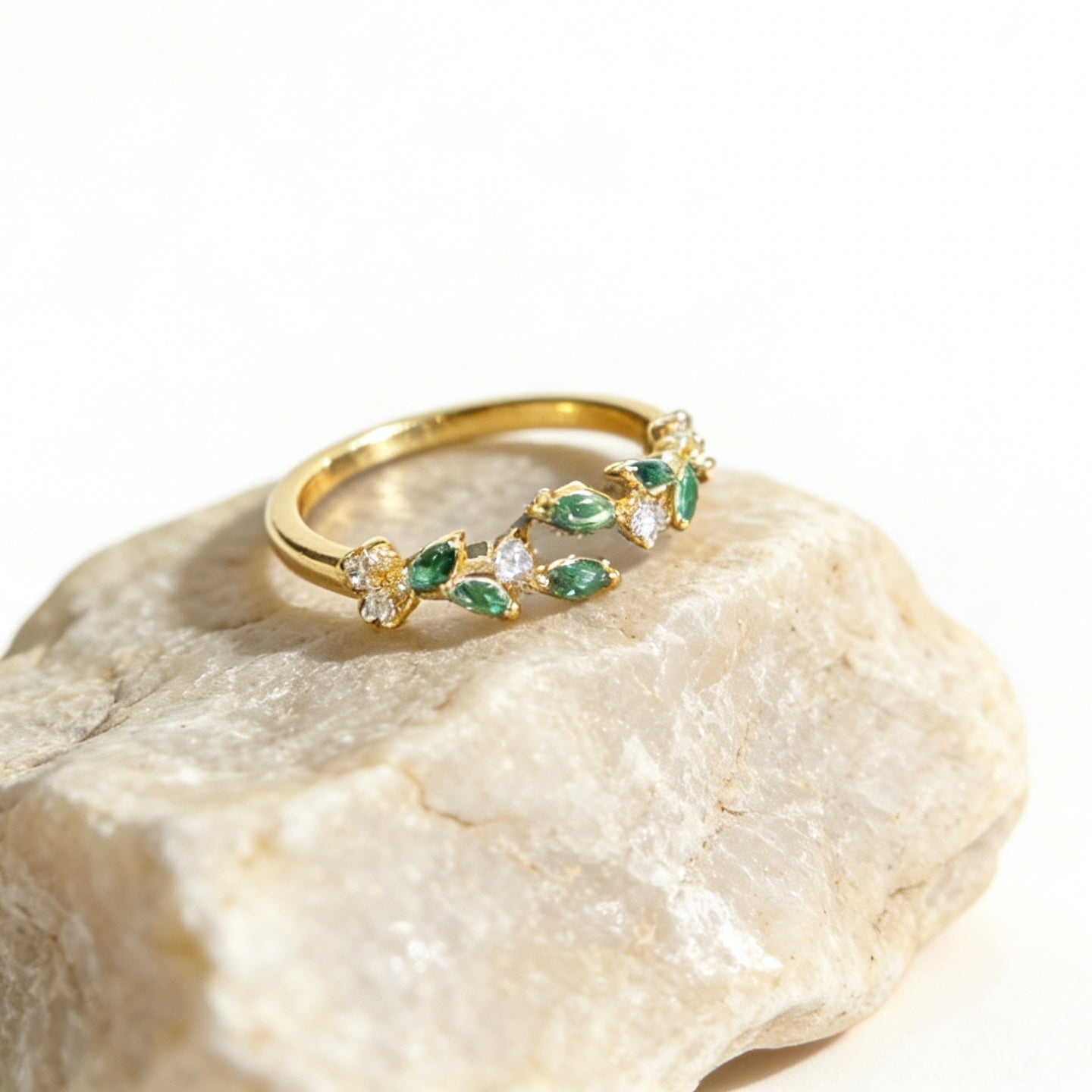 Adeline leaf ring (green)